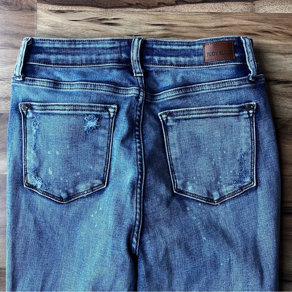 Judy Blue Women's Hi-Rise Skinny Destroyed Button-Fly Jeans Size 29‎